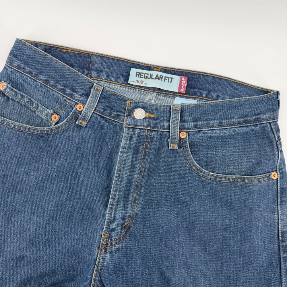 Levi Strauss 505 Regular Fit Men's Jeans‎ Dark Wash W33 L30